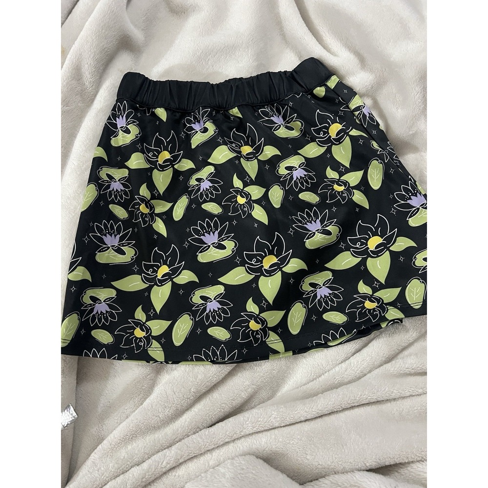 Girls 7-8Princess Frog Disney Swimsuit Skirt Black Lotus Pad Cover Up Beach Swim